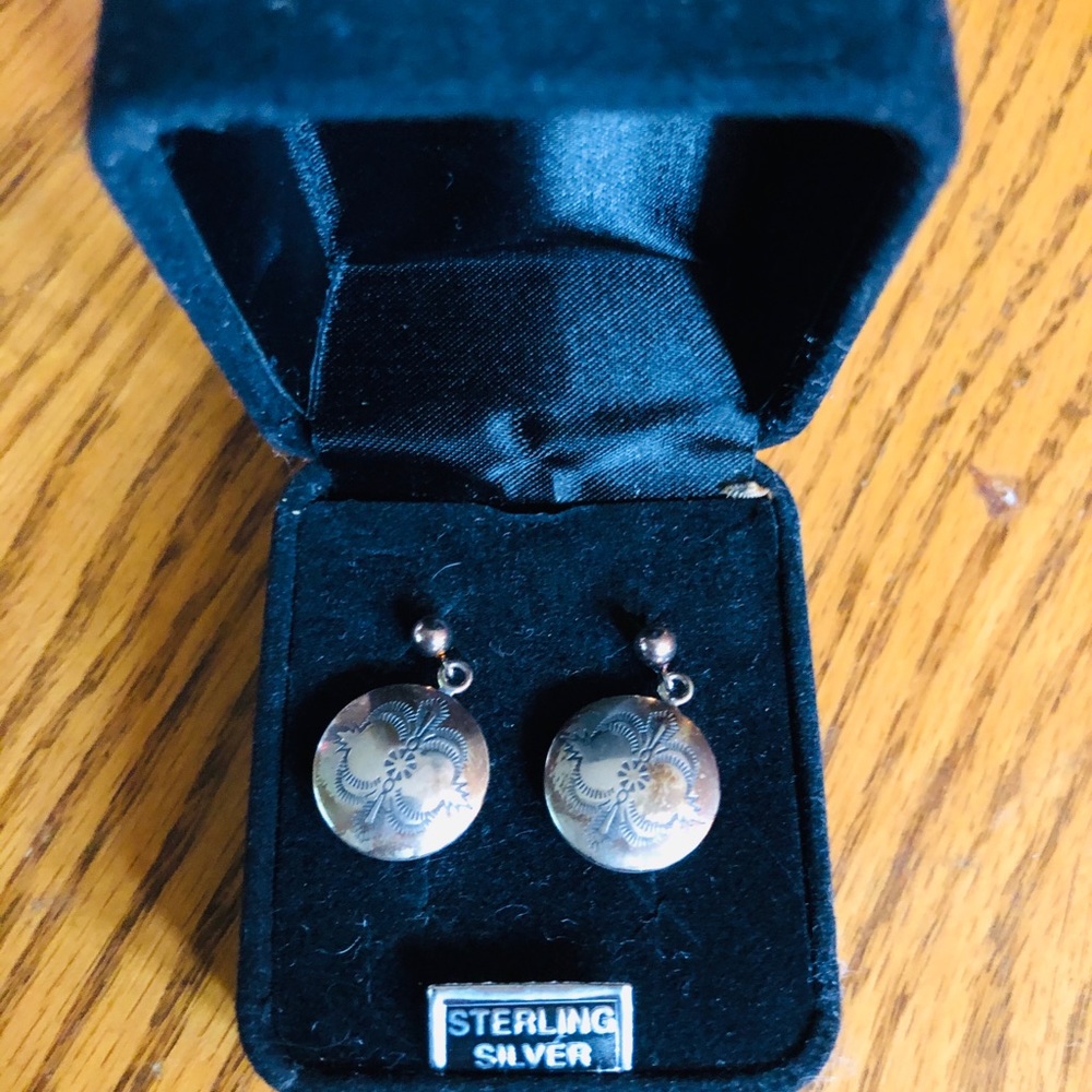 Southwest Sterling Small Concha Earrings